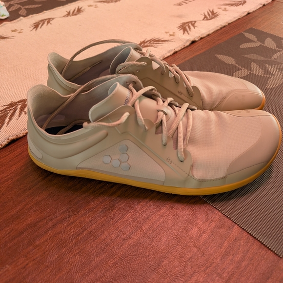 Vivobarefoot Beige and Yellow Sneakers